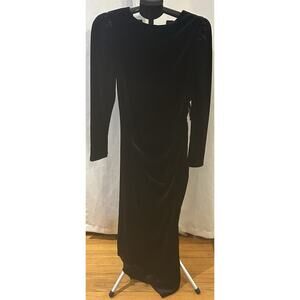 black velvet dress express May Velvet Dress Black